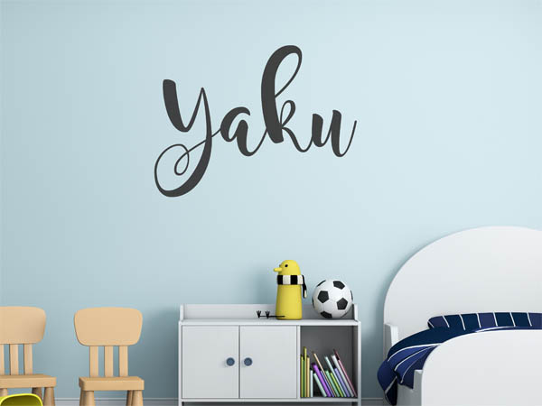 Wandtattoo Yaku in Handschrift