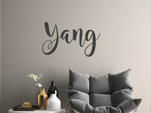 Wandtattoo Yang in Handschrift