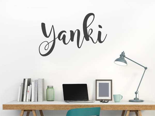 Wandtattoo Yanki in Handschrift