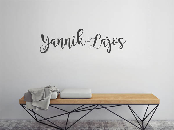 Wandtattoo Yannik-Lajos in Handschrift