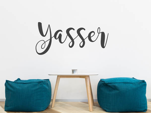 Wandtattoo Yasser in Handschrift