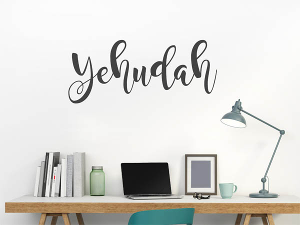 Wandtattoo Yehudah in Handschrift