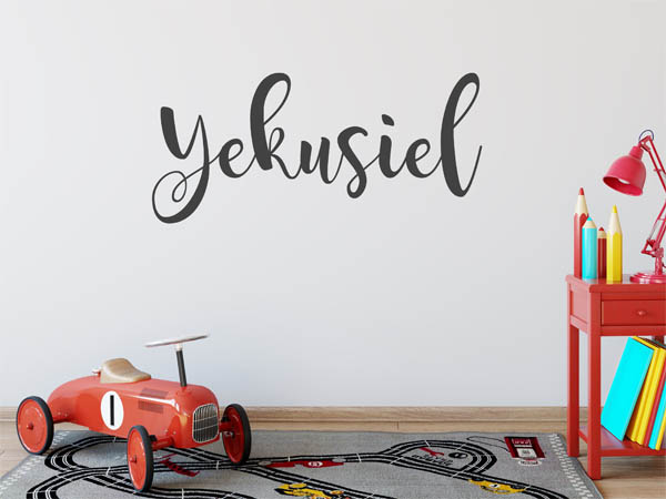 Wandtattoo Yekusiel in Handschrift