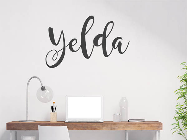 Wandtattoo Yelda in Handschrift