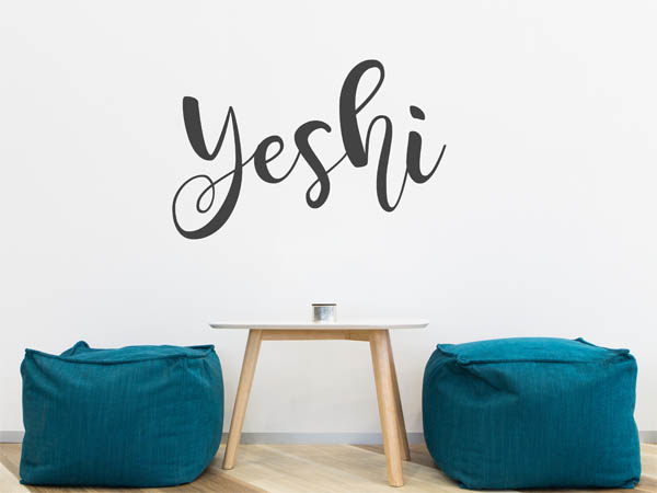 Wandtattoo Yeshi in Handschrift