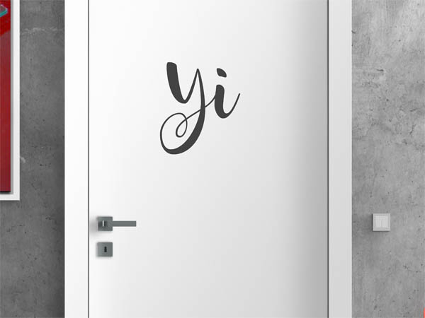 Wandtattoo Yi in Handschrift
