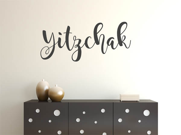 Wandtattoo Yitzchak in Handschrift