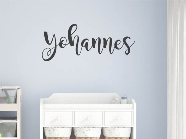 Wandtattoo Yohannes in Handschrift