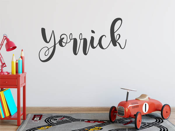 Wandtattoo Yorrick in Handschrift