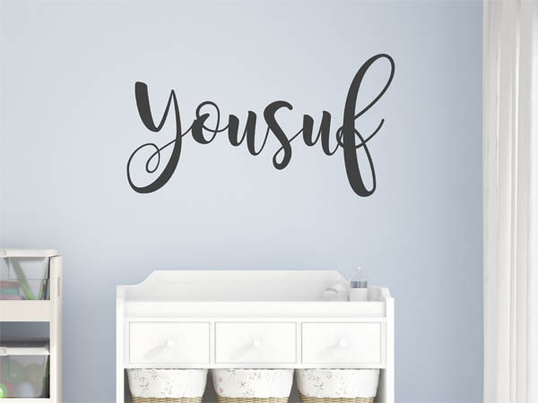 Wandtattoo Yousuf in Handschrift