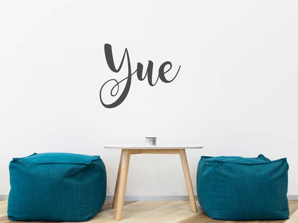 Wandtattoo Yue in Handschrift