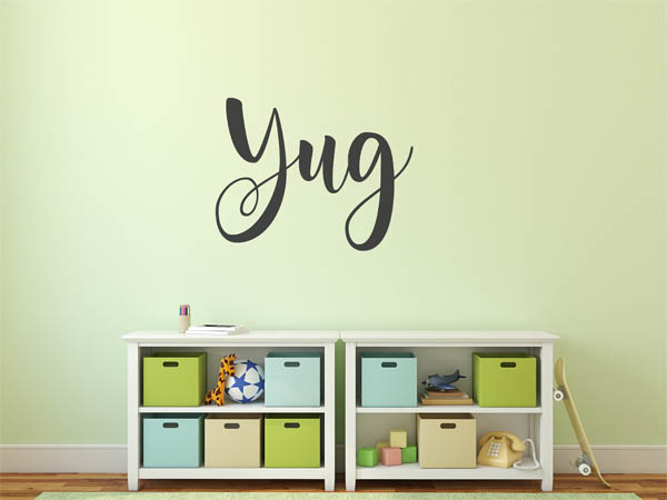 Wandtattoo Yug in Handschrift