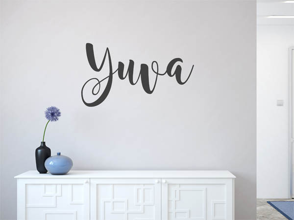 Wandtattoo Yuva in Handschrift