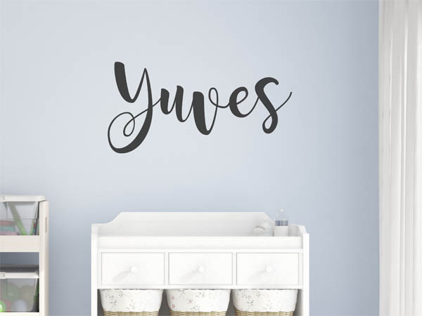 Wandtattoo Yuves in Handschrift