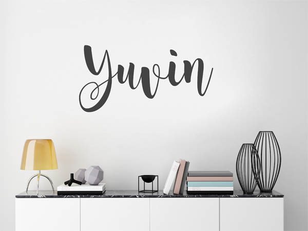 Wandtattoo Yuvin in Handschrift