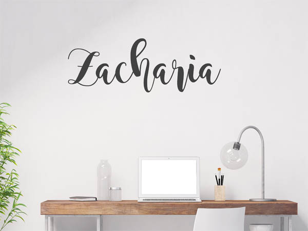Wandtattoo Zacharia in Handschrift