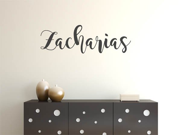 Wandtattoo Zacharias in Handschrift