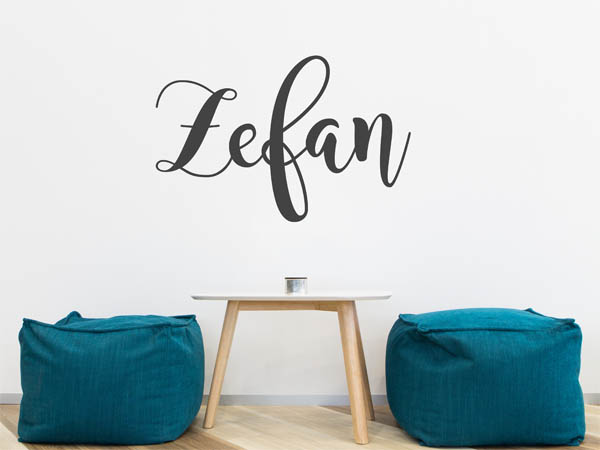 Wandtattoo Zefan in Handschrift