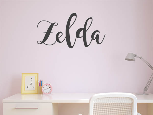 Wandtattoo Zelda in Handschrift