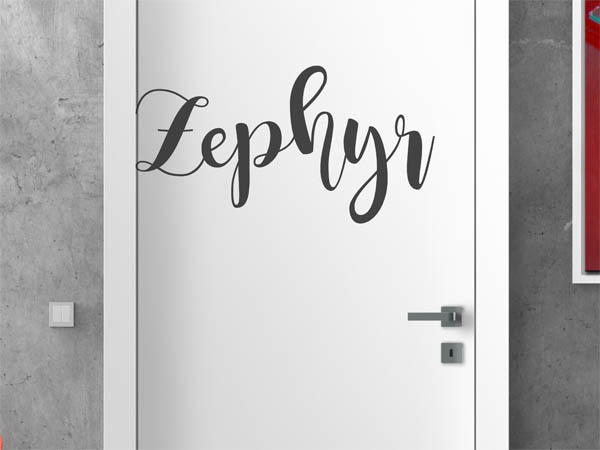 Wandtattoo Zephyr in Handschrift