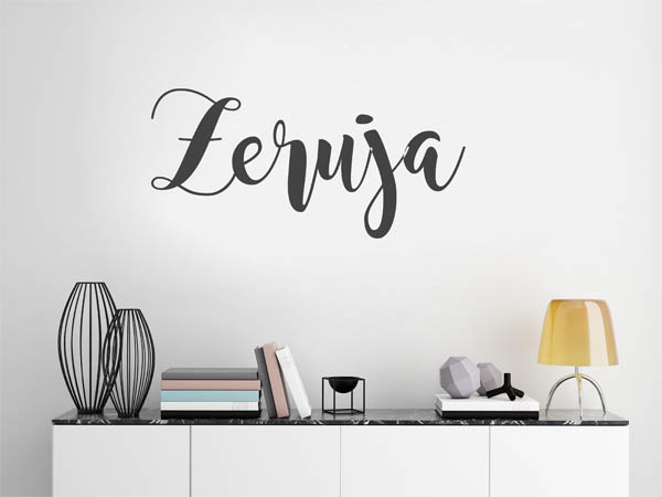 Wandtattoo Zeruja in Handschrift