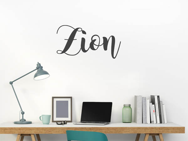Wandtattoo Zion in Handschrift