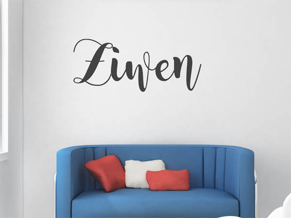 Wandtattoo Ziwen in Handschrift