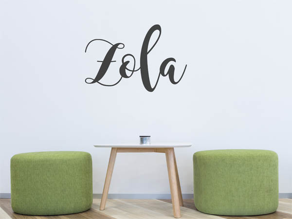 Wandtattoo Zola in Handschrift