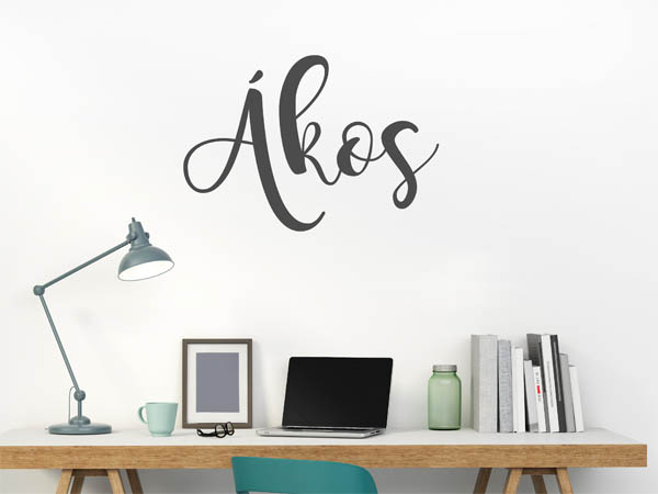 Wandtattoo Ákos in Handschrift