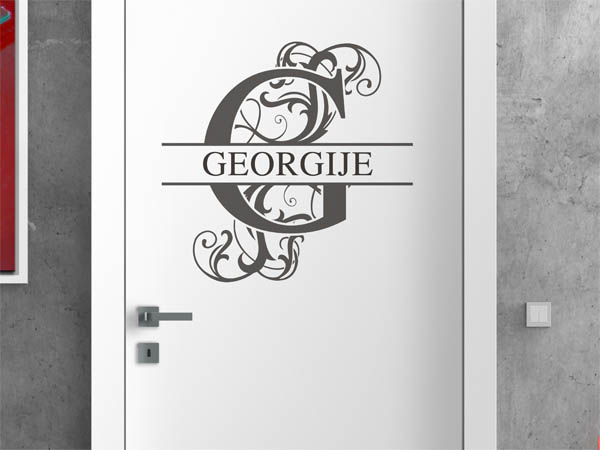 Wandtattoo verschnörkelter Buchstabe G mit Georgije