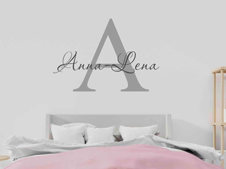 Wandtattoo Anna Lena Als Namensschild Monogramm Oder