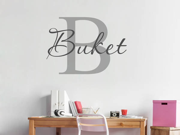 Wandtattoo Buket